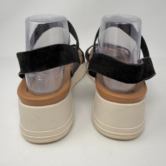 Zodiac Dani Ankle T-Strap Platform Sandal Black Sz 10 Preppy Minimalist - Picture 3 of 7